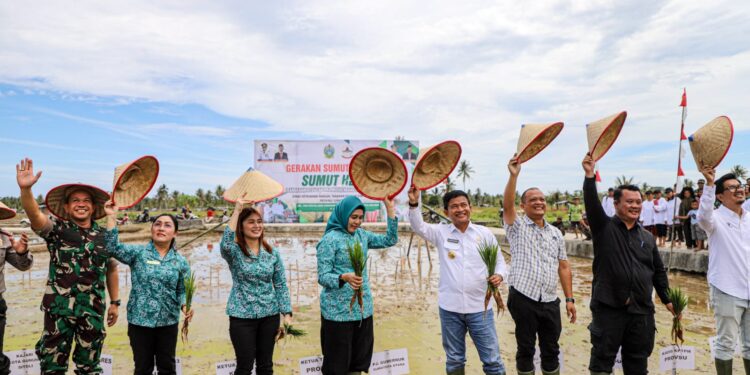 Pj Gubernur Sumut Ajak Masyarakat Kepulauan Nias Terus Perkuat Ketahanan Pangan