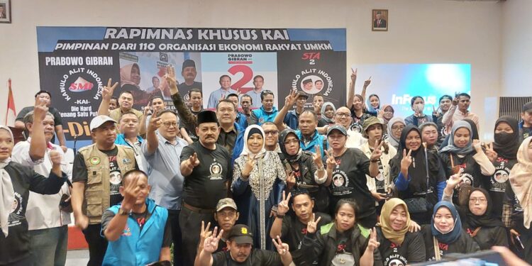 Rapimnas KAI: 110 Organisasi Ekonomi Rakyat UMKM Die Hard Prabowo Gibran Menang Satu Putaran