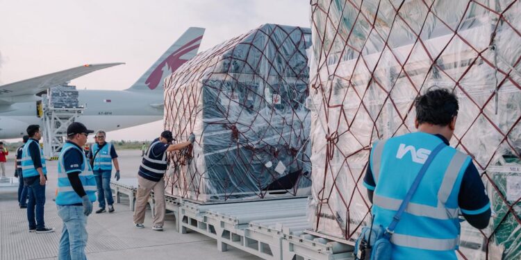 “Kargo Logistik MotoGP Mandalika Telah Tiba di Bandara Lombok” InJourney Aviation Services Siap Tunjukan Performanya