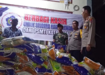 Salurkan Bantuan Sembako,Wujud Peduli PSMTI Kota Kupang Bagi Korban Erupsi Gunung Lewotobi Laki-laki