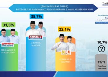 Masyarakat Riau Sambut Pemimpin Baru: Nasir-Wardan Unggul Versi Survei The Republic Institute