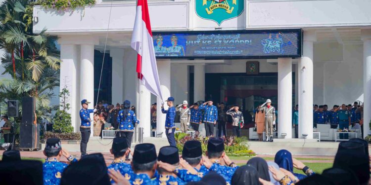 Pimpin Upacara HUT KORPRI ke -53, Bobby Nasution Sampaikan 7 Pesan Presiden Prabowo