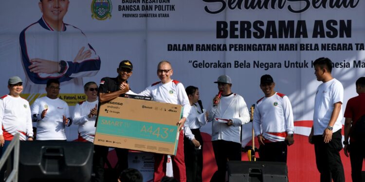 Peringati Hari Bela Negara, Pemprov Sumut Gelar Senam Bersama ASN