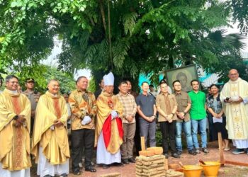 Peletakan Batu Pertama Balai Latihan Kerja & Pusat Informasi Migran di Shelter St. Theresia, Batam