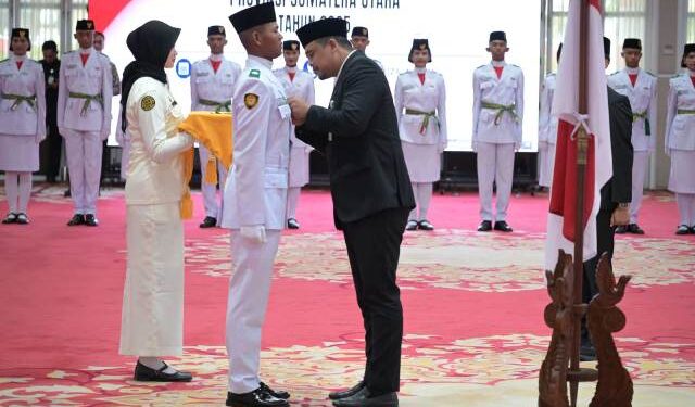 Gubernur Sumut Bobby Nasution Kukuhkan Paskibraka Sumut 2025