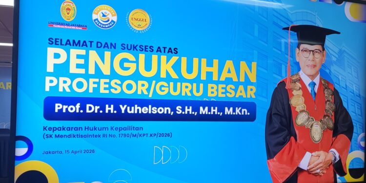 Ketum Peradi Profesional Jadi Ketua Senat Sidang Terbuka Pengukuhan Prof Yuhelson sebagai Guru Besar