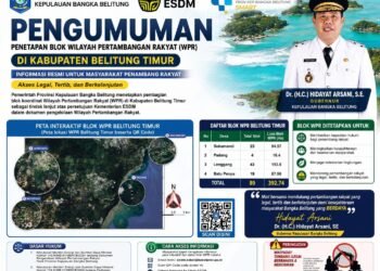 Pemprov Babel Umumkan Blok WPR Belitung Timur, Wujudkan Pengelolaan Tambang Lebih Terarah