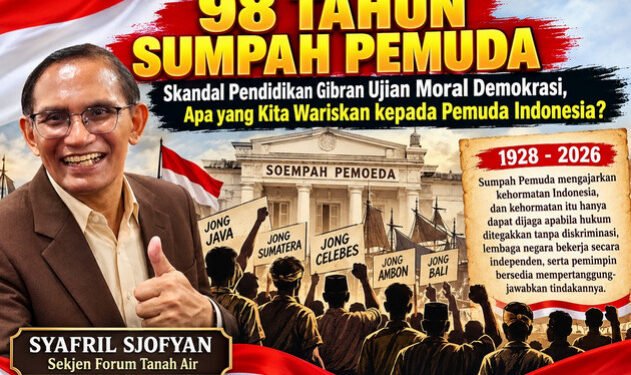 98 TAHUN SUMPAH PEMUDA; Skandal Pendidikan Gibran Ujian Moral Demokrasi, Apa yang Kita Wariskan kepada Pemuda Indonesia?
